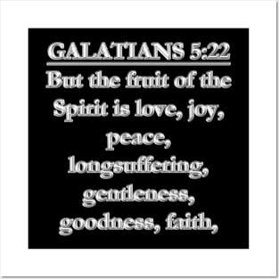 Galatians 5:22 King James Version (KJV) Posters and Art